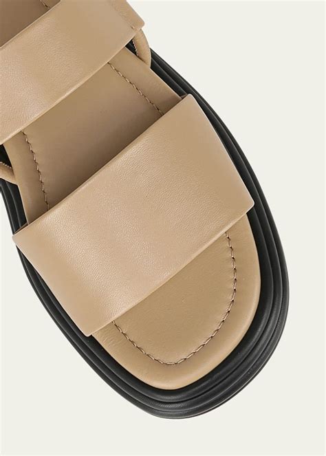 Vince Priya Leather Two-Band Slingback Sandals - Bergdorf Goodman