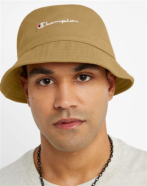 Champion Men's or Women's Script Garment Washed Bucket Hat (Sandrock, S