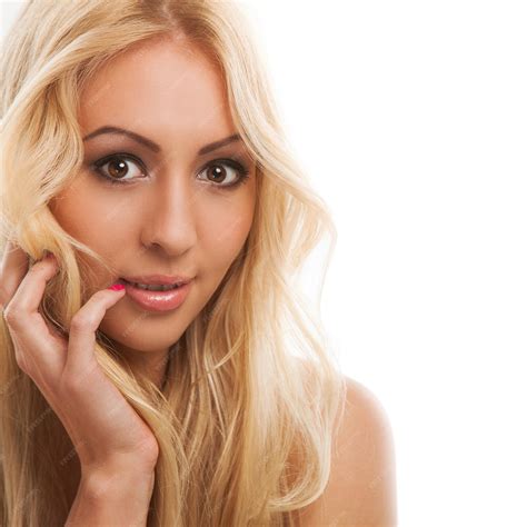 Free Photo | Beautiful blonde woman with long hair