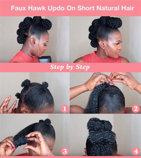 TOP 6 Quick & Easy Natural Hair Updos | Natural hair updo, Short