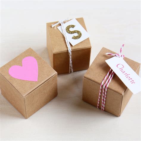 Favour Box for Weddings & Parties, 5cm Square Recycled Box