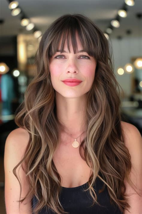 Professional tips on how to style a fringe with long hair 2