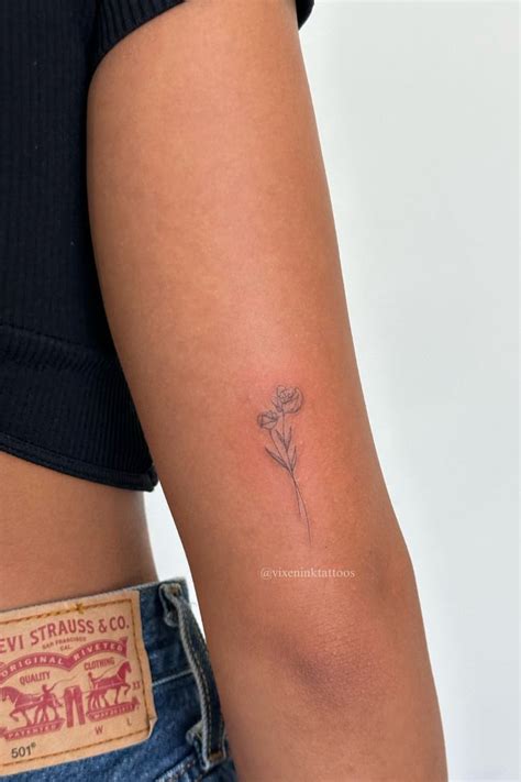 Fine Line Tattoo (Flower Tattoo) | Line tattoos, Fine line tattoos