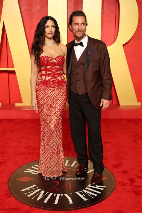 Camila Alves and Matthew McConaughey at Vanity Fair Oscar Party in Los