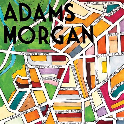 adams morgan neighborhood map etsy