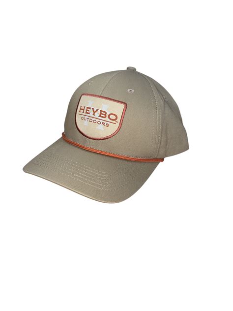 heybo logo patch khaki rope hat