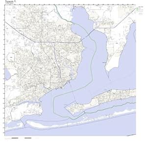 Amazon.com - Pensacola, FL ZIP Code Map Not Laminated - Prints