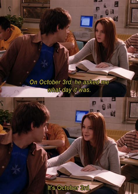 Mean Girls October 3rd Quote - ShortQuotes.cc