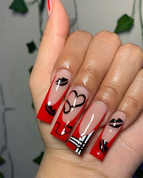 33+ Stunning Coffin Red Nail Designs You Need to Try - Nail Designs Daily