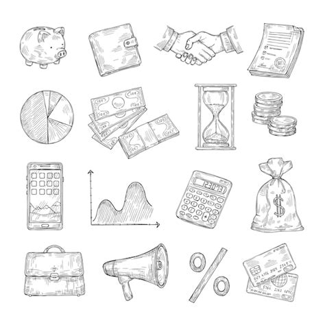 premium vector sketch finance