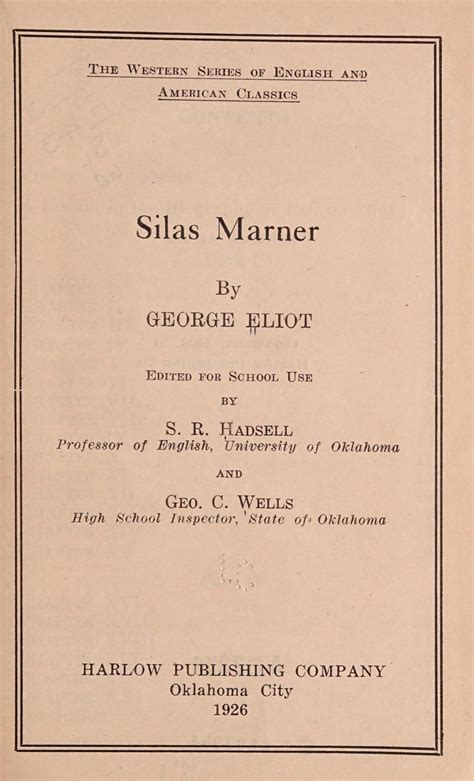Silas Marner, | Library of Congress