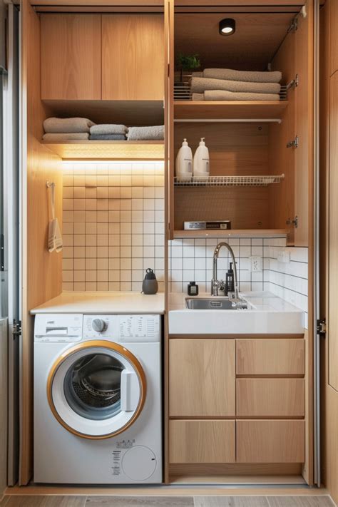 Small Laundry Room with Sink Ideas: Washing in Style - Quiet Minimal