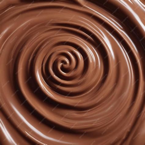 Premium Photo | Texture of liquid milk chocolate in a swirl