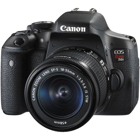 Canon EOS Rebel T6i DSLR Camera with 18-55mm Lens 0591C003 B&H