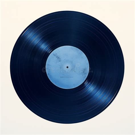 vintage poster style blue record  minimalist circular design stock