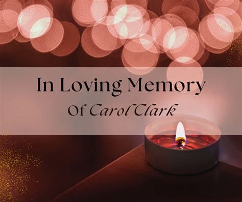 oasis today  honor  memory  carol clark   dedication