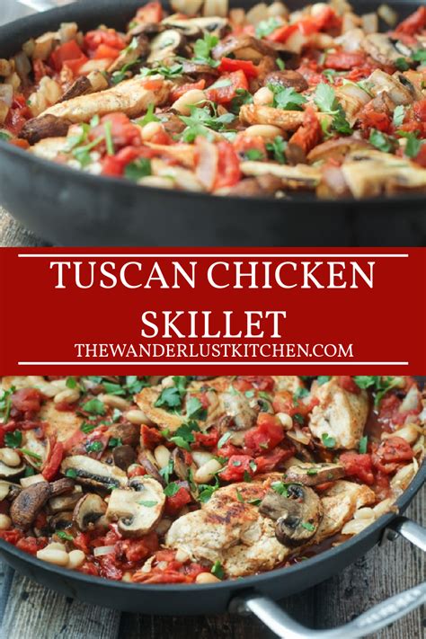 Tuscan Chicken Skillet Recipe - The Wanderlust Kitchen