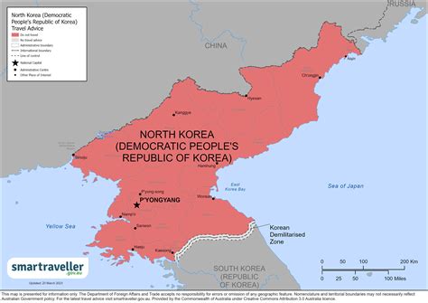 North Korea China Border Map