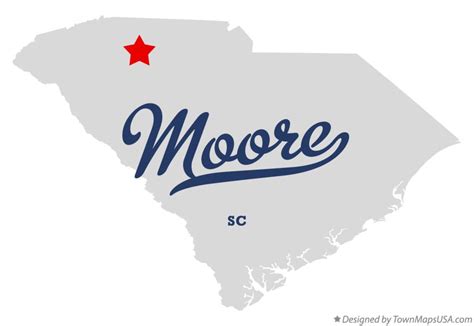 map  moore sc south carolina