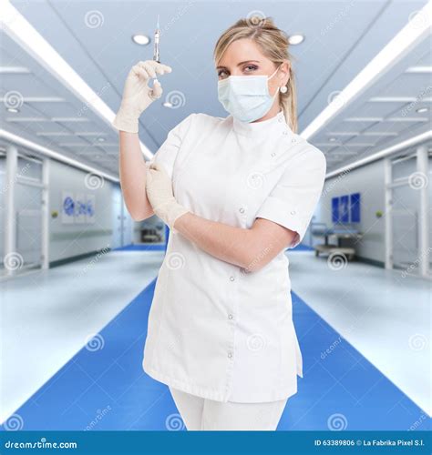 Nurse with Shot in a Hospital Stock Photo - Image of doctor, medical