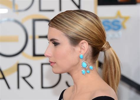 Side shot of Roberts's lustrous ponytail. | Hair and Makeup at Golden ...