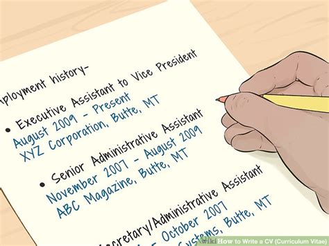 How to Write a CV (Curriculum Vitae) (with Pictures) - wikiHow