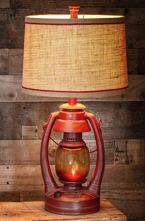 Vintage Lantern Table Lamp | Black Forest Decor