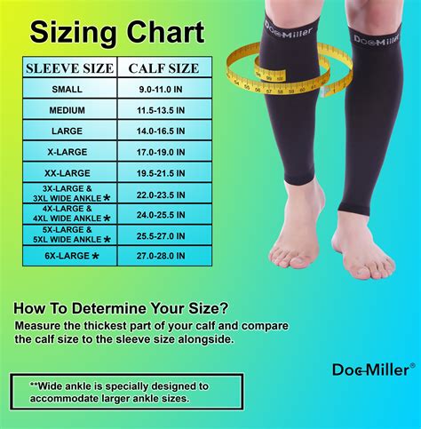 Wide Calf Compression Sleeve 20-30 mmHg - Premium – Doc Miller