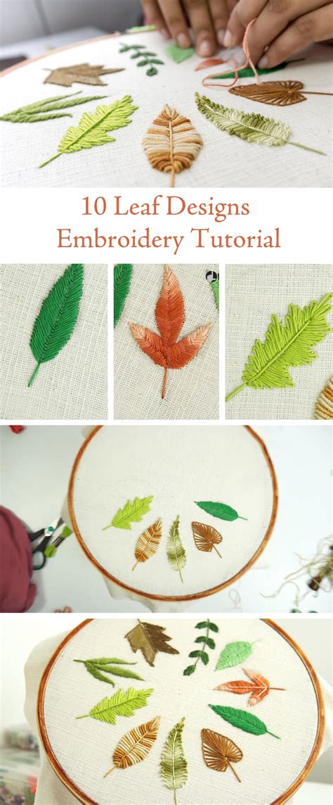 10 Leaf Designs – Hand Embroidery Tutorial – Design Peak