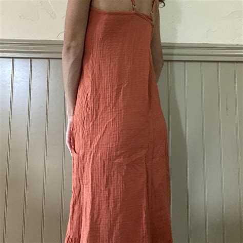 Beautiful coral long dress 🤍... - Depop