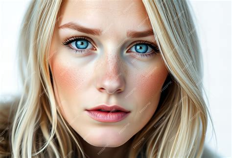 featuring graceful portrait   scandinavian woman  pale freckled