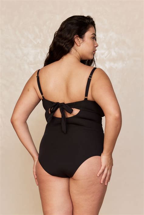 Bordeaux One Piece (Full Coverage) - Black – Monday Swimwear