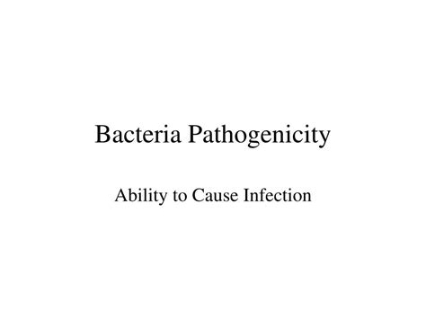 bacteria pathogenicity powerpoint