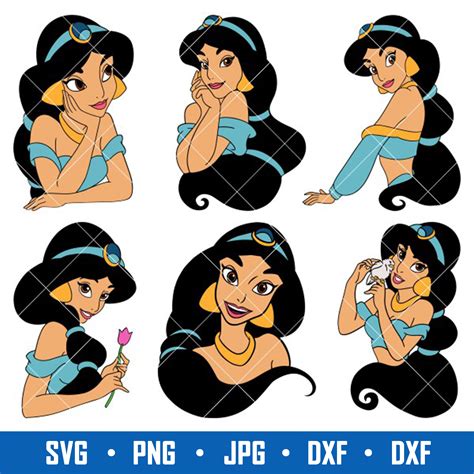 Jasmine Bundle Svg, Princess Jasmine Svg, Jasmine Aladdin Sv | Inspire