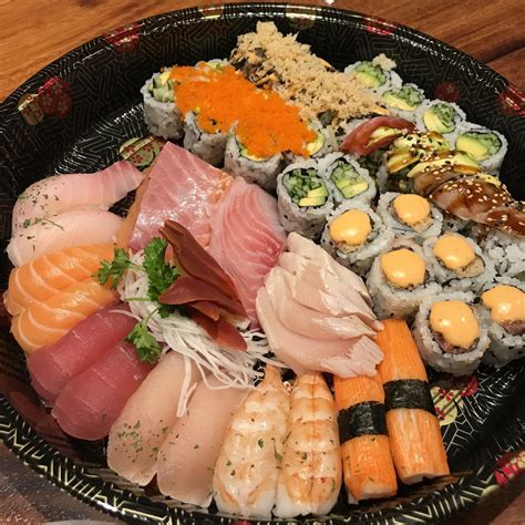 Take out platter for two. : r/sushi