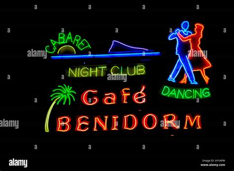 benidorm nightlife  res stock photography  images alamy