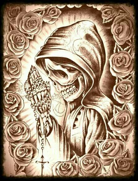 ♥ Chicano Drawings, Chicano Art Tattoos, Skull Tattoos, Sleeve Tattoos ...