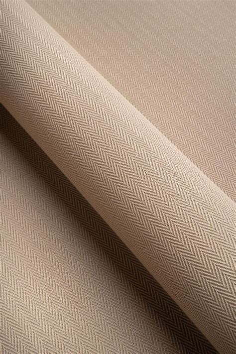 Natural Herringbone Taupe Fabric