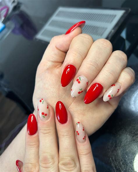 33+ Cherry Red Nails Designs You Will Adore [2025] - Nail Designs Daily