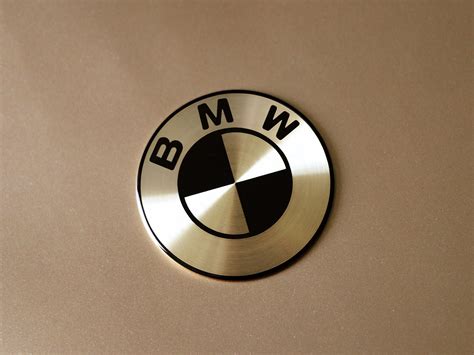 bmw emblem  brass black  gold bmw logo    high