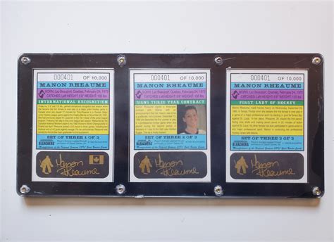 Manon Rheaume 1993 Genuine 23k Gold Set of 3 Collector Cards - Etsy