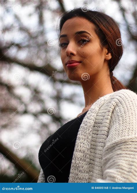 Beautiful Moroccan Girl in Padua. Stock Photo - Image of hair