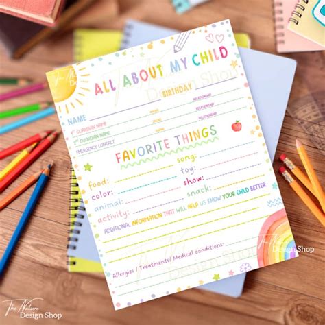 child template    child form    preschool