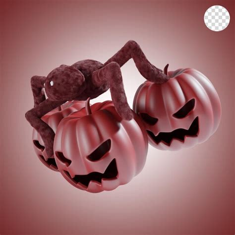 Premium PSD | Pumpkin halloween in red theme