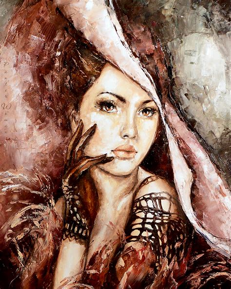 Женщины в шляпках.Эльжбиета Брожек | Abstract painting, Portrait art ...