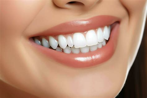 Perfect healthy teeth smile of a young woman at a dentist. Teeth