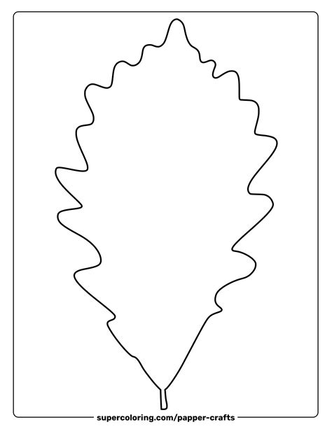 Swamp White Oak Leaf Template | Free Printable Papercraft Templates