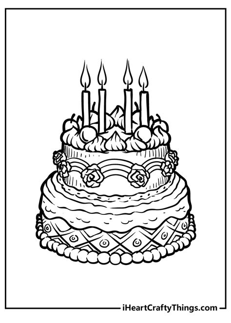 Cake Coloring Pages (Updated 2021)