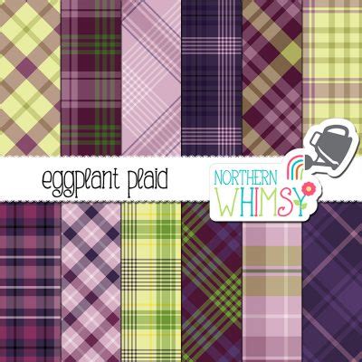 Purple and Green Plaid Digital Paper – Northern Whimsy Design