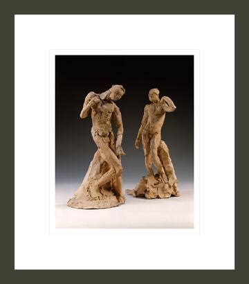 Pair of Standing Nude Male Figures Demonstrating the Principles of ...